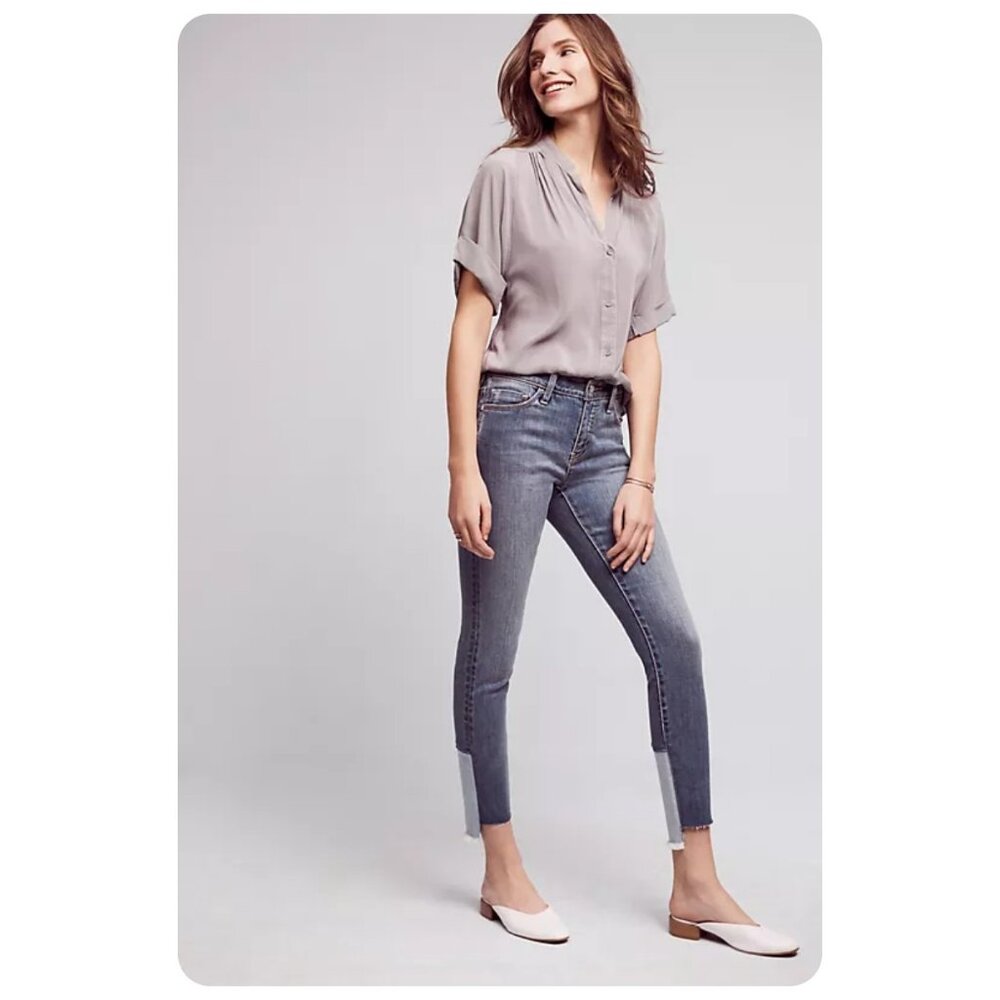 Anthropologie Pilcro & The Letterpress Script High-Rise High-Low Skinny Jeans